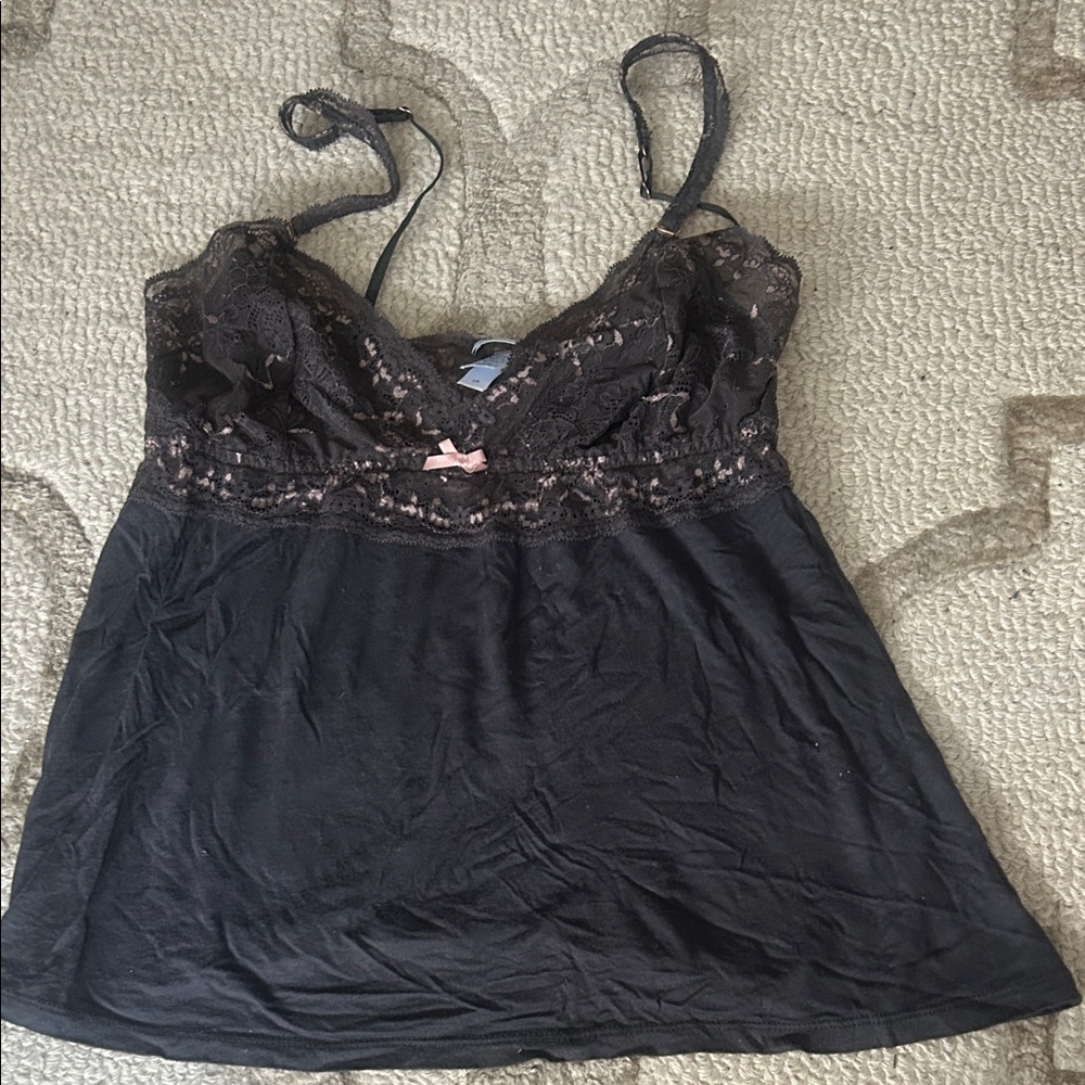 Eberjey Dark Gray Lace Camisole